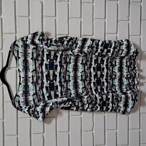 Apt 9 Multicolor Ruffle Sleeve Textured Flowy Blouse. Size 3X NWT - Picture 5 of 11